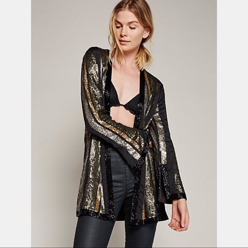 Free People Stripe Bianca Jacket